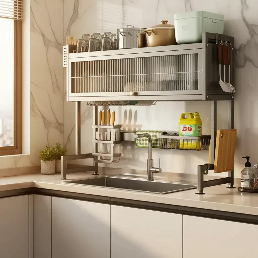 Escorredor Louças Organizador Pia Suspenso Armario Cozinha