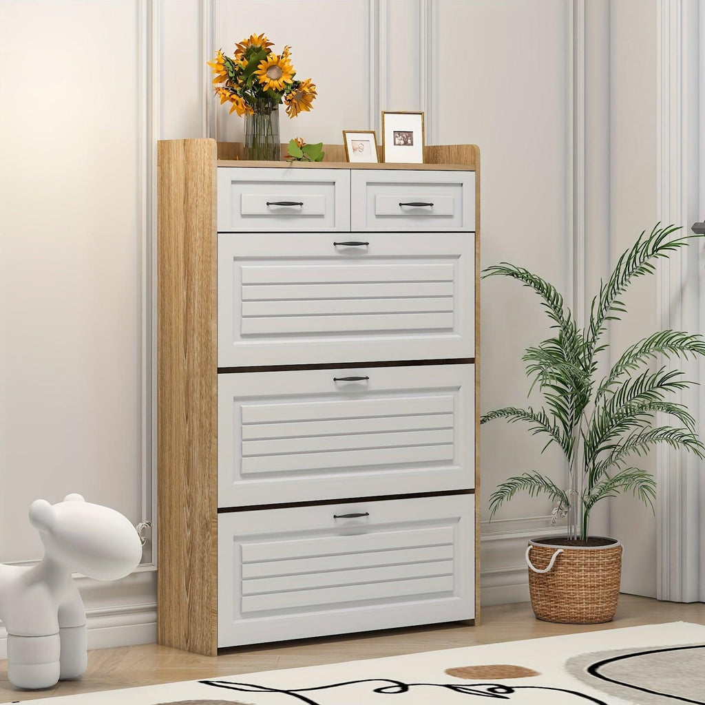 Armário Organizador de Sapatos com 3 Portas e 2 Gavetas