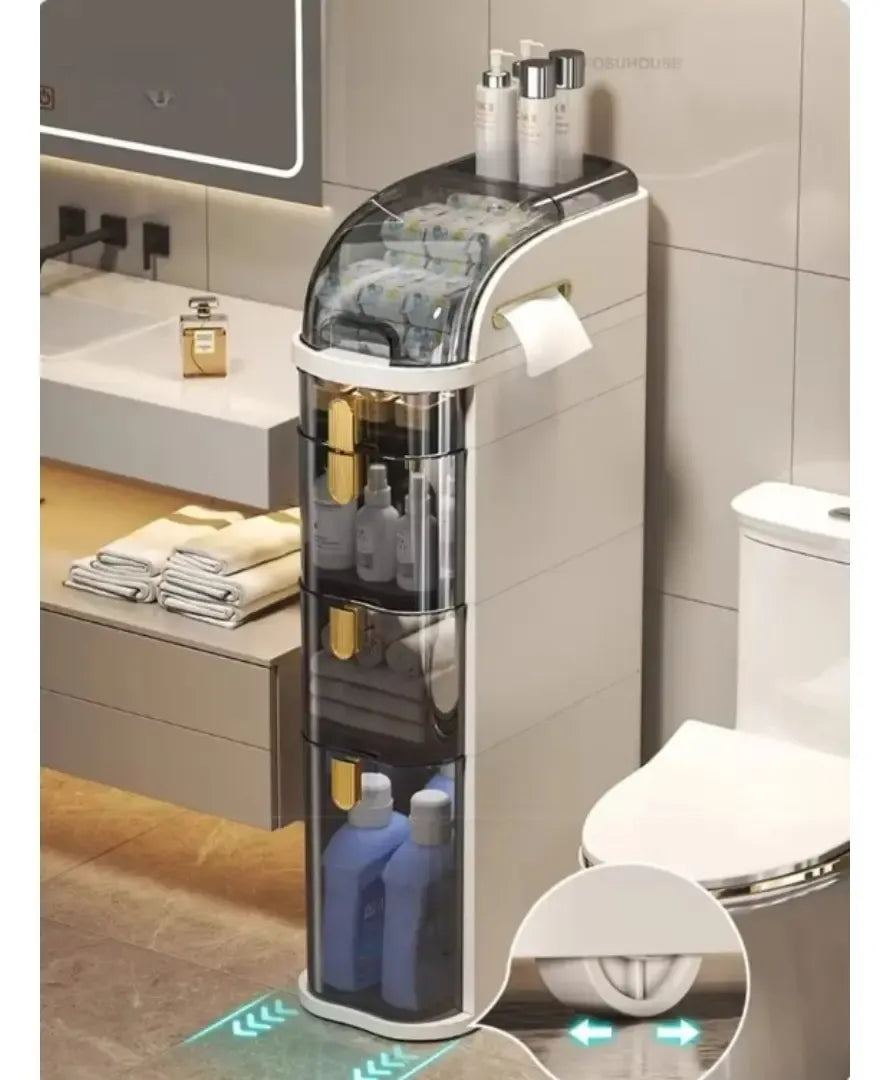 Gaveteiro Organizador FlexMove™ | Multiuso com Rodinhas para Banheiro, Quarto, Cozinha e Lavanderia