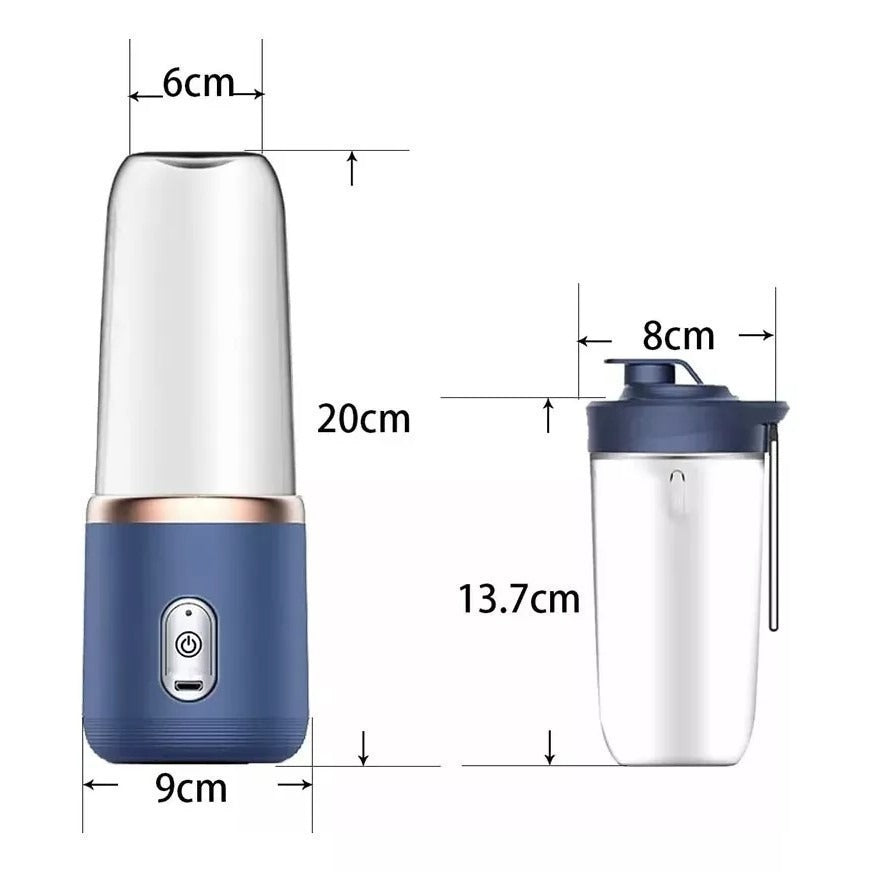 BlendGo Fresh™ — Mini Liquidificador Portátil 400ml com 6 Lâminas